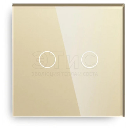 Выключатель 2Кл сенсорный скрытый золото WI-FI